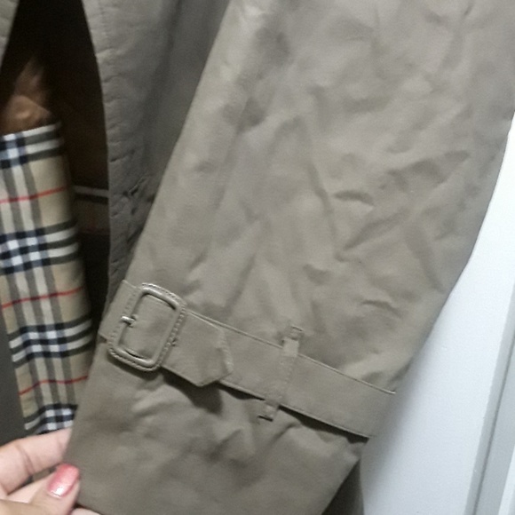 Authentic Burberry trench coat dark green sz 42 - Picture 7 of 8